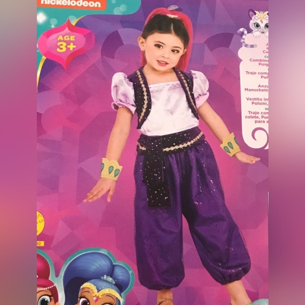 Nickelodeon SHIMMER Purple Gold GIRLS Costume Size 4-6T EUC - Picture 2 of 12